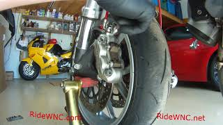 2009 Ducati Monster M1100 Front Tire Change 12734 Miles