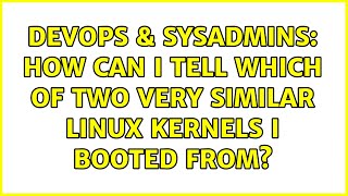 Famous DevOps & SysAdmins: How can I tell which of two very similar linux kernels I booted from? Wealth
