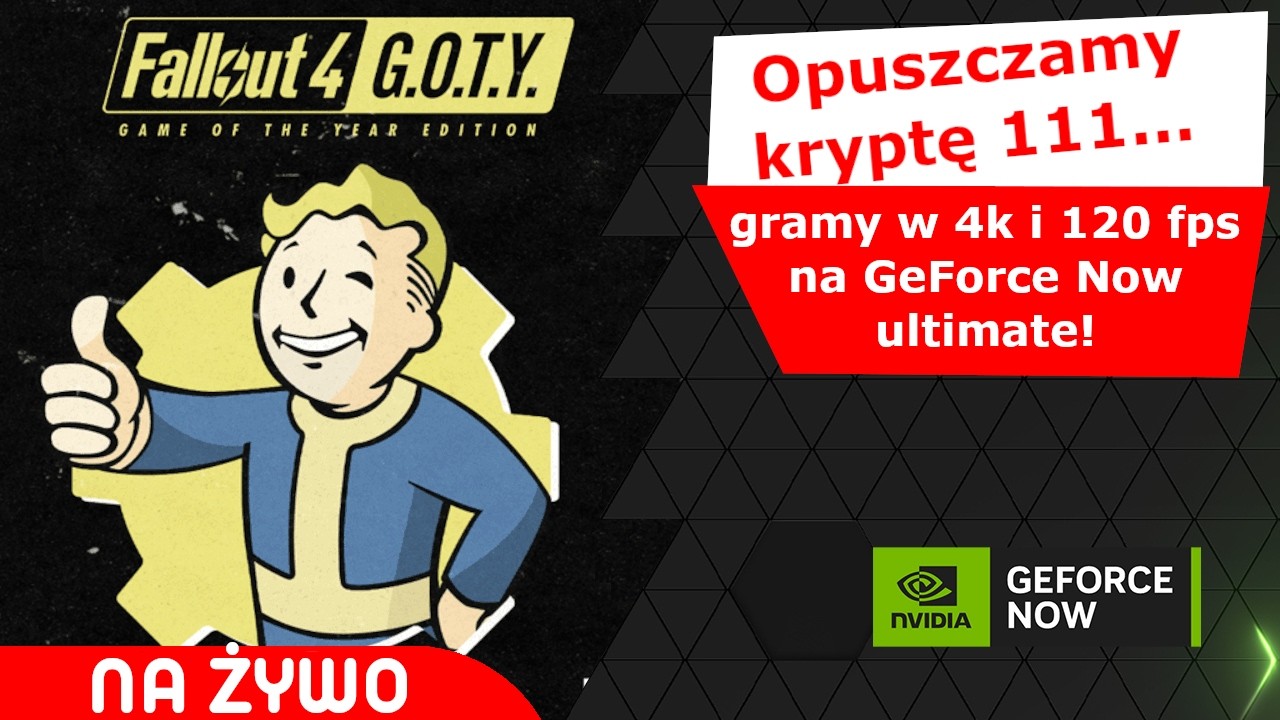 Mój pierwszy raz....z Fallout 4 ;) Gramy w chmurze i wychodzimy z krypty w 4k i 120 fps'ach ;)