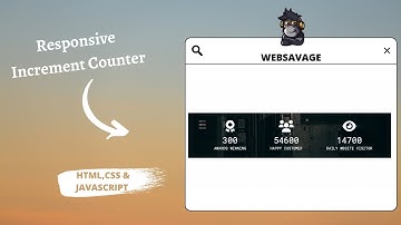 How to create Responsive Increment Counter using HTML , CSS & JavaScript Project - WebSavage
