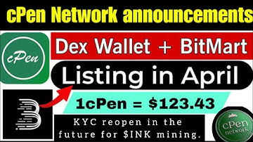 CPen Network withdrawal update|CPEN will officially be listed on BitMart in early April coming soon!