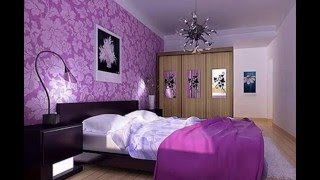 bedroom purple wall walls master colour designs bed romantic adults boys