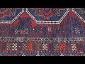 Navy blue afghan rug vintage red baluch turkmen area rugs  lorraine collection  fame living