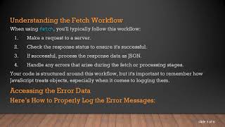 How to Access Your Fetch Error Data in JavaScript