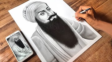 Drawing Guru Arjan Dev Ji - 5 of 10 | Time-lapse