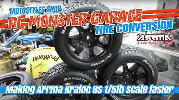 Converting Arrma Kraton 8s 1/5th scale to faster truck with speed tires