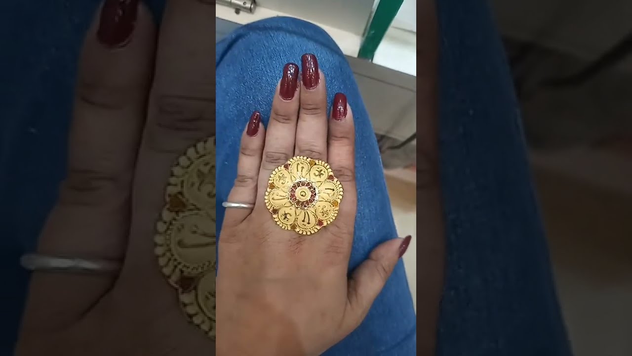 Big size gold-plated finger ring