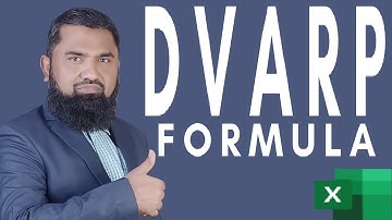 Dvarp Formula In Excel | Microsoft Excel Tutorial