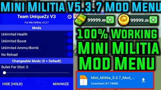 Mini Militia Mod Menu V5.3.7 | TCH Mod Menu Unlimited Features |