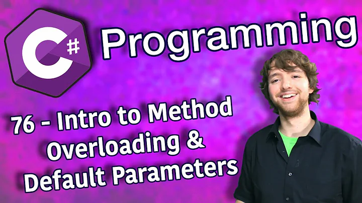 C# Programming Tutorial 76 - Intro to Method Overloading and Default Parameters