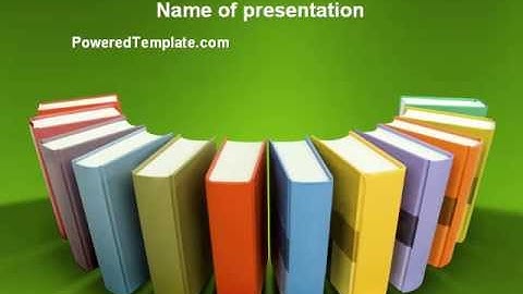 Books PowerPoint Template by PoweredTemplate.com