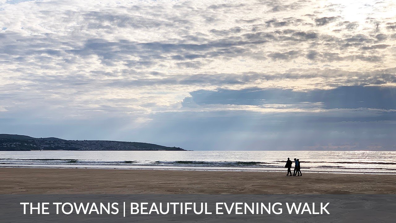 A Beautiful Evening Walk Along Hayle, Towans Beach, Cornwall