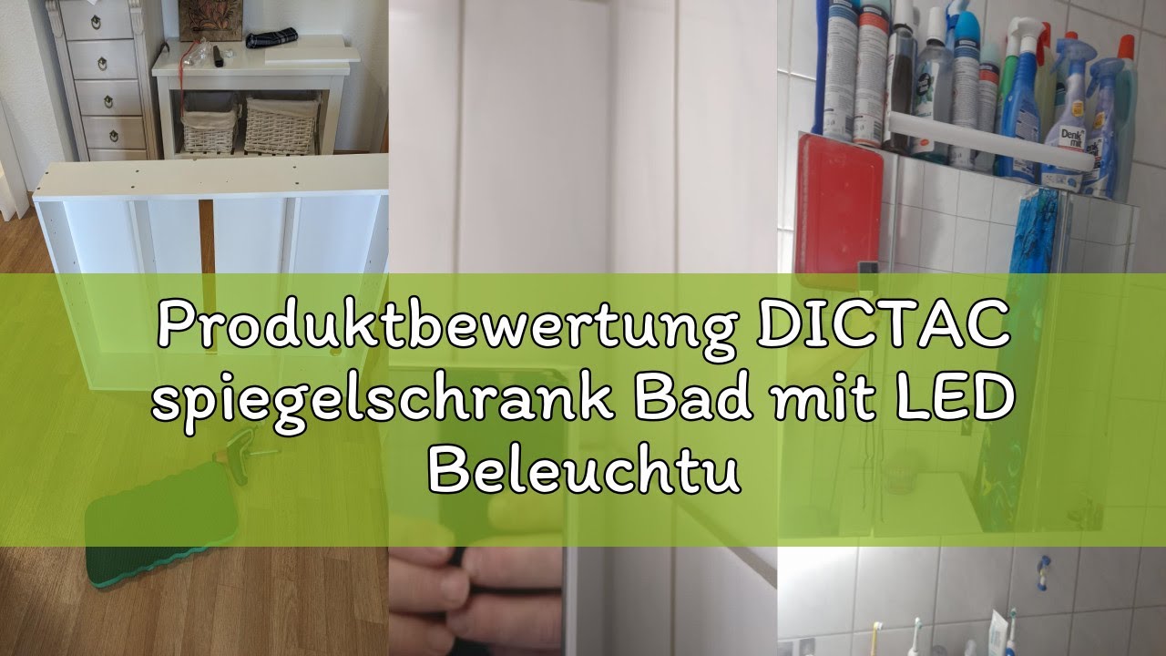Produktbewertung DICTAC spiegelschrank Bad mit LED Beleuchtung,Steckdose und lichtschalter 70x15x60c