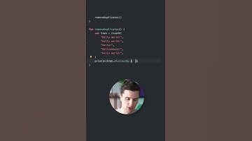 Remove Duplicates In List