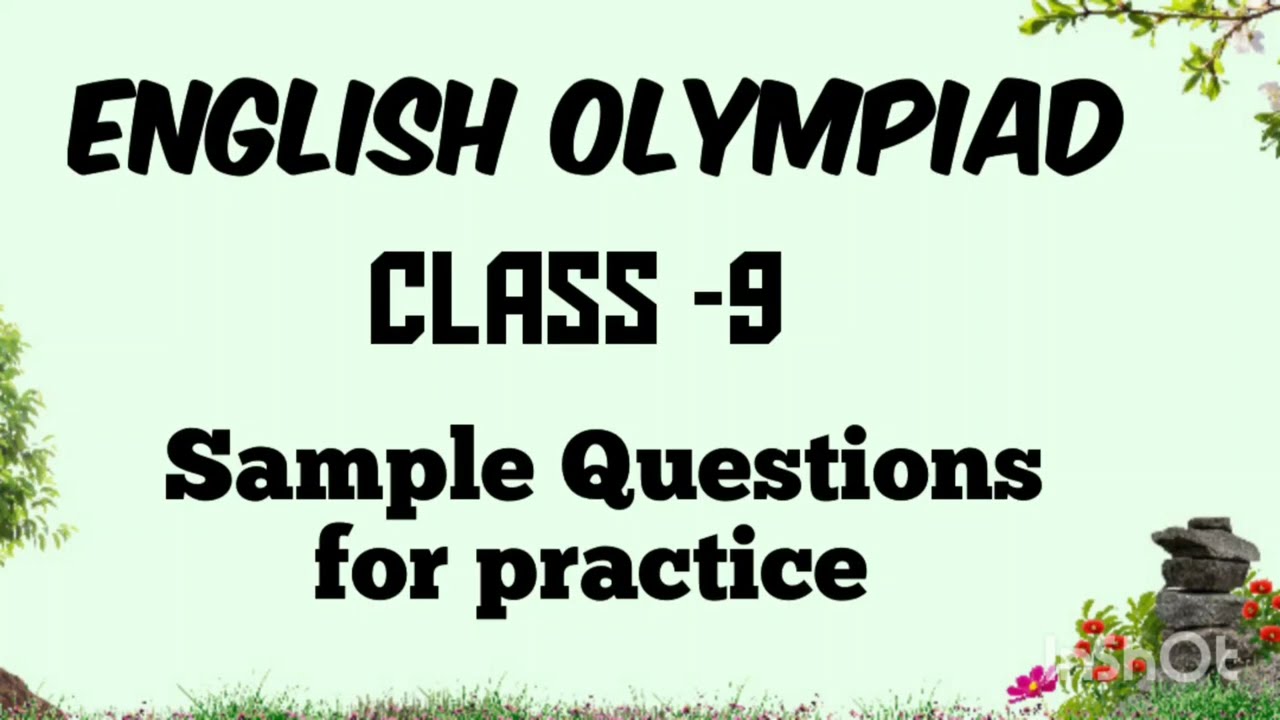 Class 9 English grammar practice questions for Olympiad and Competitive exams || Grammar || English