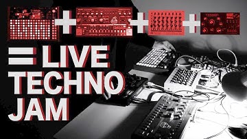 Techno live jam [ Synthstrom Deluge, Behringer TD-3, MFB Tanzmaus and Dreadbox Typhon ]