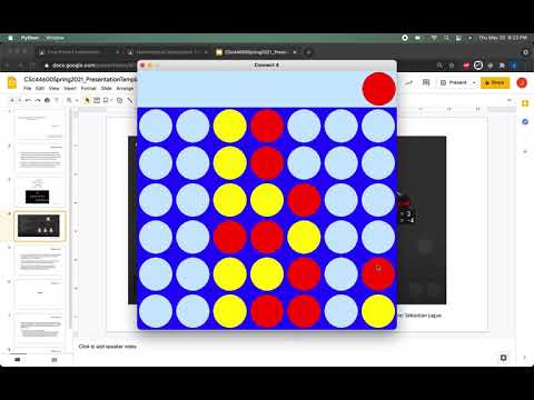 Demonstration of a Connect 4 AI using the Minimax Algorithm with Alpha-Beta Pruning