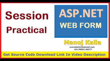 Asp.Net Session Practical |  Session using Asp.Net WebForm | session in asp.net example | session