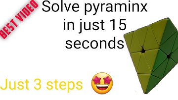 How to solve A pyraminx cube in just 15 seconds |In hindi| . Only 3 Easiest steps