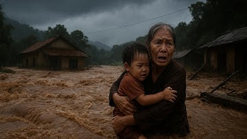 “Khi Nước Lũ Dâng Cao – Sự Sống Chỉ Còn Trong Vòng Tay #trending #veo3