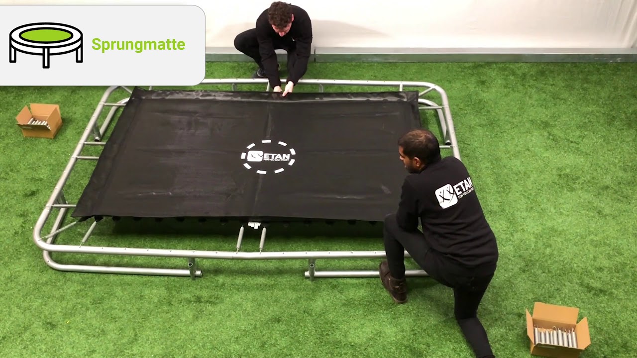 Anleitung-Video Etan Premium Gold Bodentrampoline Sprungmatte Rechteckig