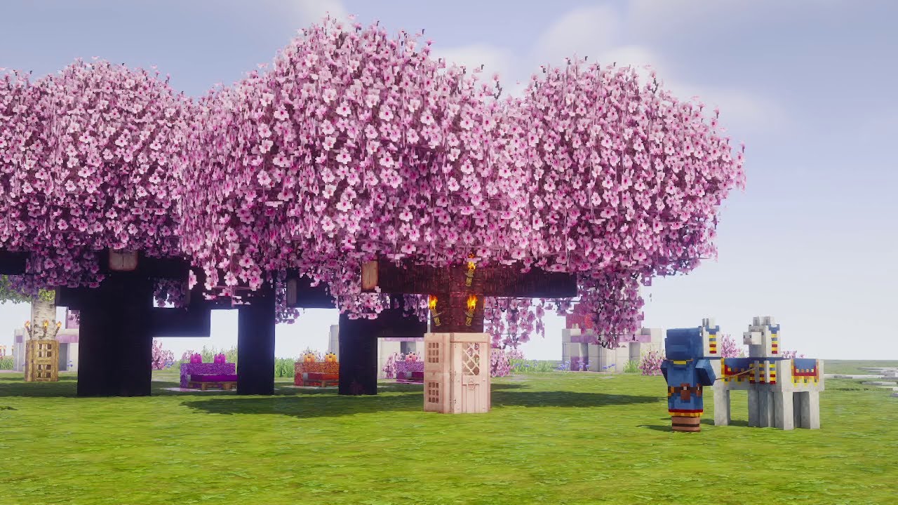 Minecraft cherry blossom house