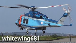 大型ホワイト・レッドヘリコプター 　airskipper 新・富山県警ヘリ“つるぎ”] Toyama Police AgustaWestland AW139