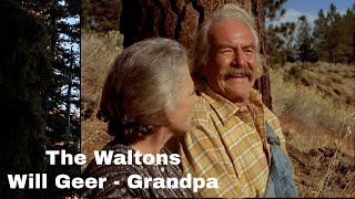 The Waltons - Will Geer - 'Grandpa' - behind the scenes with Judy Norton Resimi