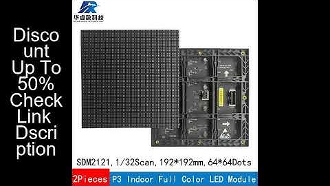 2Pieces/lot SMD Led Indoor P3 RGB LED Matrix Led Screen Module Board 64x64 Pixels High Resolution 1/