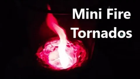 Colorful fire tornados