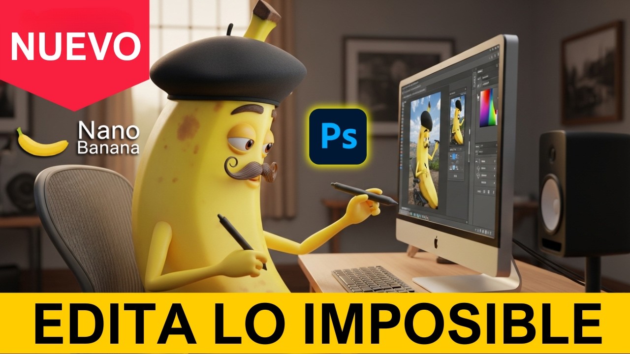 Nano Banana AI en Photoshop: Edita lo IMPOSIBLE (Tutorial Completo)