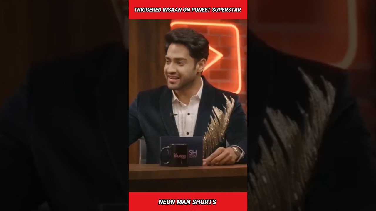 Triggered Insaan on Puneet Superstar | Triggered Insaan Lord Puneet Superstar Thugesh Show #shorts
