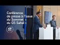 Conférence de presse à l’issue du Sommet du G5 Sahel.