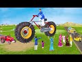 Giant Tractor Tyre Bicycle Bigfoot विशाल ट्रैक्टर साइकिल Comedy Video हिंदी कहानियां Hindi Kahaniya