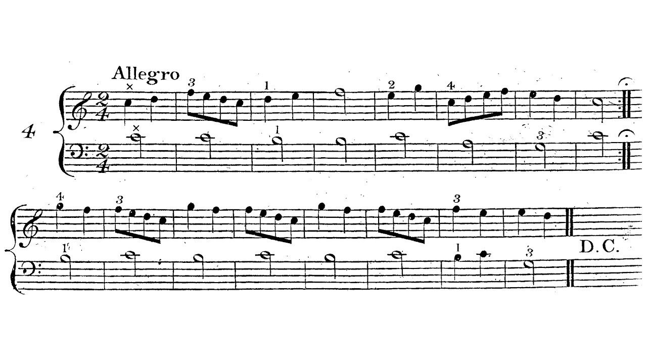 AMEB Piano Series 19 Preliminary B2 Reinagle Allegro Op.1 No.4 Sheet Music