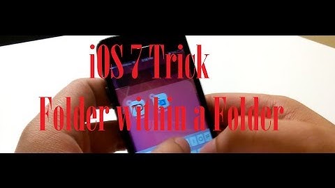 iOS 7 Trick - Folder within a Folder