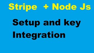 3. Node js Stripe : Stripe setup