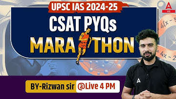 CSAT MARATHON | Reasoning For CSAT | UPSC CSAT Reasoning Classes 2024 BY Rizwan Sir