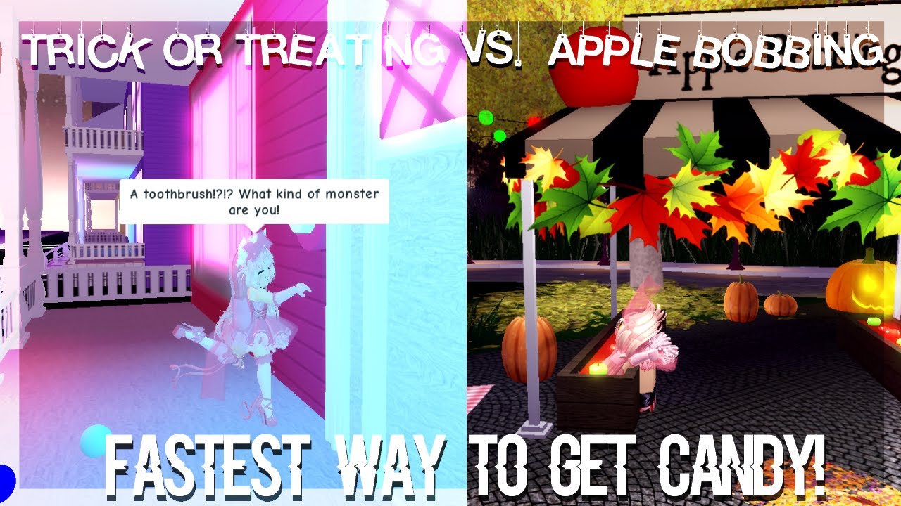 Fastest Way Of Getting Candy In Autumn Town Royale High Trick Or Treating Tutorial Youtube - roblox summer event candies