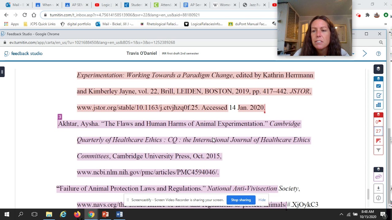 Reading an originality report on turnitin.com - YouTube