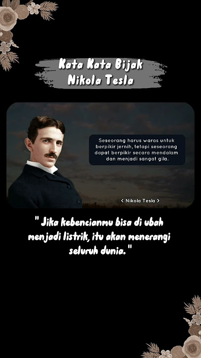 SANGAT BIJAK ‼️ Kata Kata Motivasi Nikola Tesla #shorts   -RUANG MOTIVASI