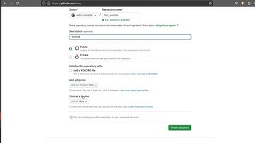 github Создание репозитория (пустого) - пример