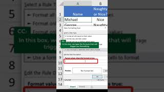 Trick 102 : Here's a way to change a cell's formatting, depending what's in another cell