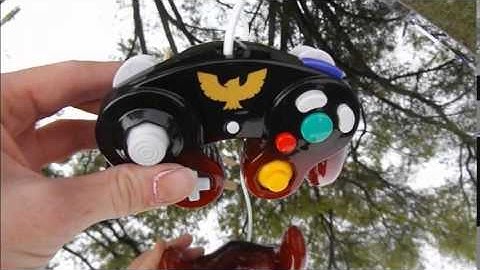 Red and Black Gradient Captain Falcon Custom Gamecube Controller