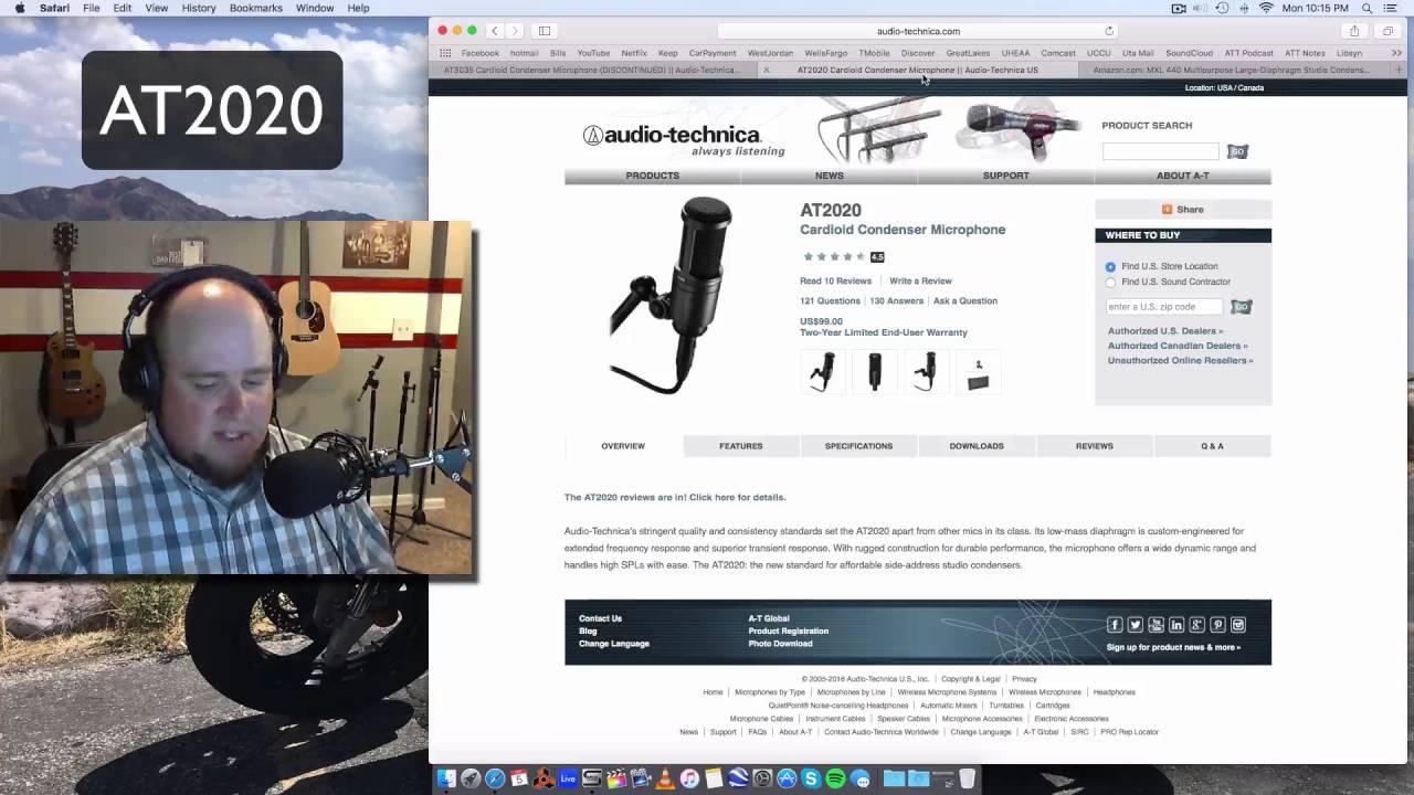 AT2020 vs AT3035 vs MXL 440 Mic Comparison.