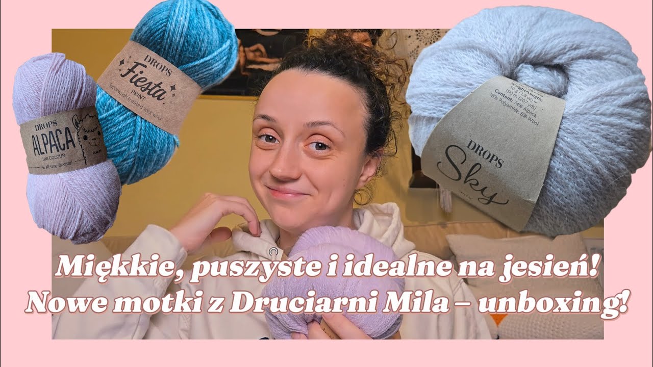 WOW! Te włóczki są jak moher, ale lepsze! 😍 Unboxing moich nowości. Włóczki Drops sky mix.