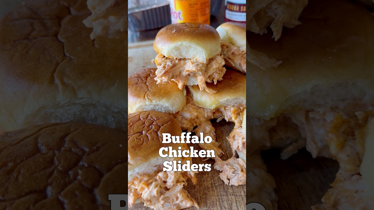 Buffalo Chicken Sliders 🔥🐓 #sliders #buffalo #footballfood