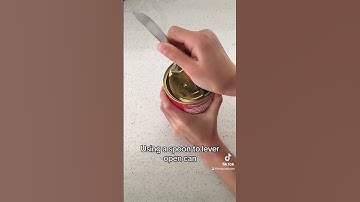 Using a spoon to open can. #hacks #lifehacks #kids #can #spoon