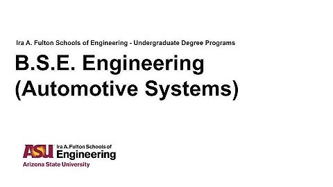 Fulton Schools Degree Webinar: BSE Engineering (Automotive Systems)