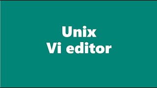 Unix vi editor | Learn basic commands to edit a file